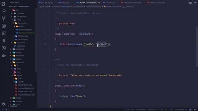 Lecture 13 Different ways to apply middleware | How to Apply Middleware | Laravel Master Course смотреть онлайн