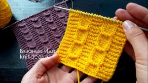 Вместо кос! Рельефный узор спицами!