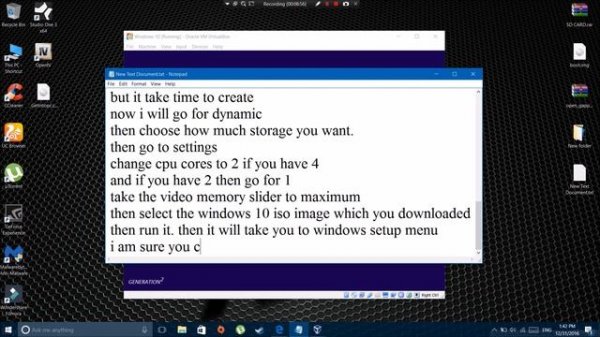 How to run Windows 10 32 bit/64 bit in Virtual Box + Windows Installation
