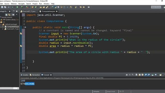 Java Programming Tutorial for Beginners - Lesson #4 - Modulo, Constants, and Conversions смотреть онлайн