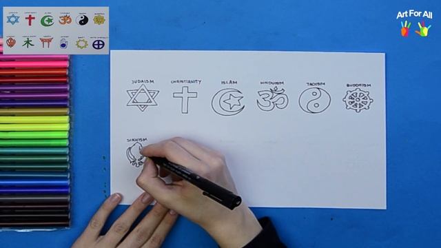 How to draw Symbols of World Religions смотреть онлайн