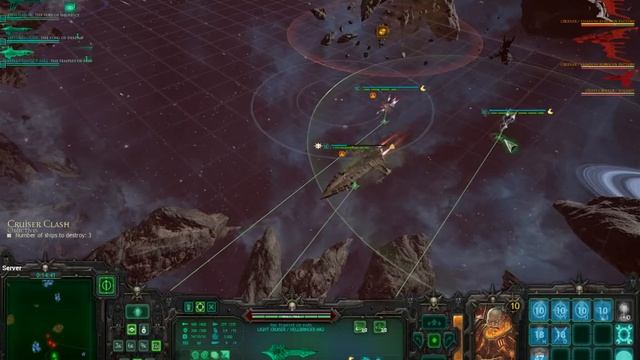 Chaos vs Eldar, 700 points - Multiplayer, Battlefleet Gothic Armada смотреть онлайн