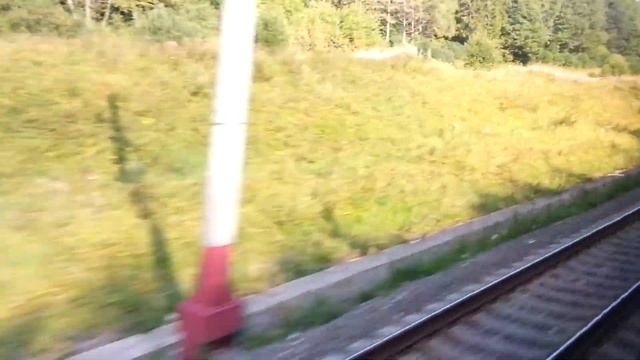 Перегон Окуловка-Бологое из окна поезда 049А Санкт-Петербург-Кисловодск смотреть онлайн