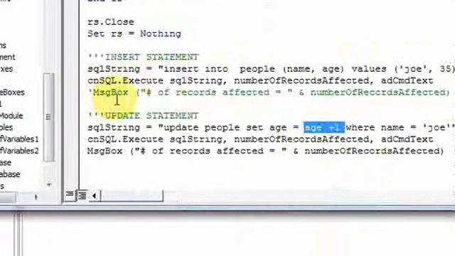 Lesson 33.2 SQL Server Update Insert and Delete Statements in VBA смотреть онлайн
