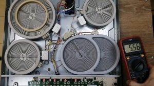 Не работают две конфорки Электрическая стеклокерамическая варочная панель Ремонт бытовой техники