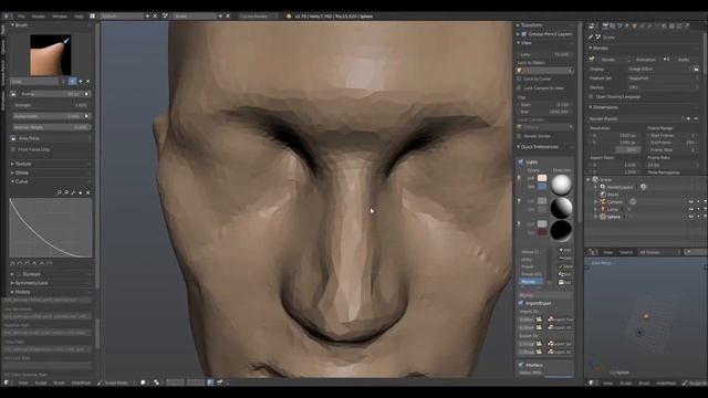 Blender Dyntopo Sculpting: Warmup timelapse смотреть онлайн