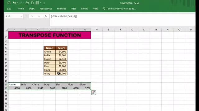 Microsoft Excel TRANSPOSE Function | FREE смотреть онлайн