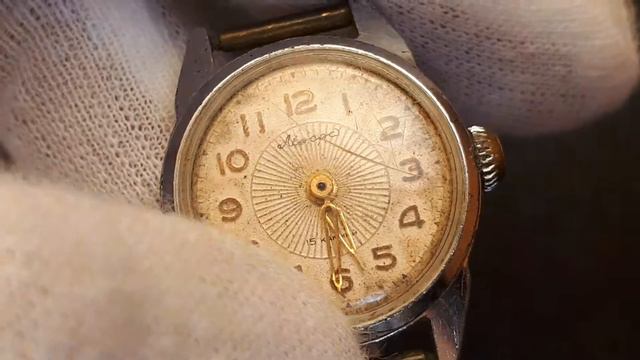 Женские механические часы СССР Аврора 15 камней смотреть онлайн