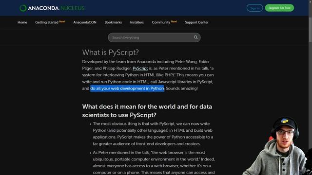 THIS CHANGES EVERYTHING: PYTHON IN THE BROWSER WITH ANACONDA PYSCRIPT! смотреть онлайн