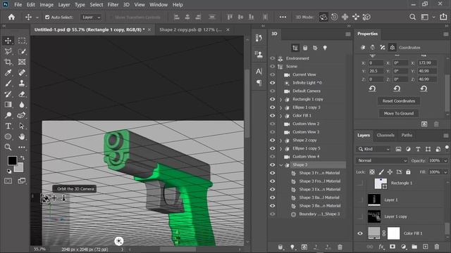 Photoshop 3d Render Realistic | Photoshop 3d Tutorial 2020 | Photoshop 3d Object Model
