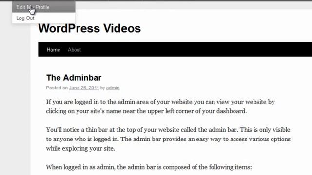 The WordPress Admin Bar смотреть онлайн