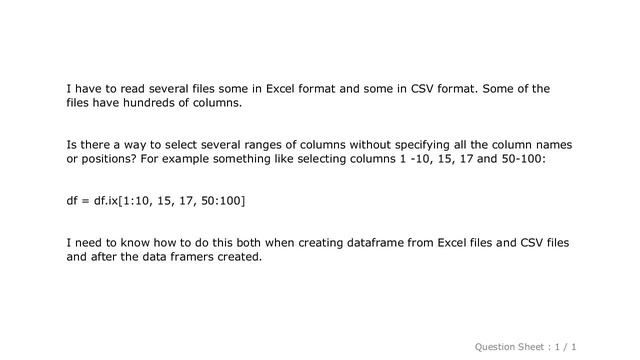 Pandas : Select multiple ranges of columns in Pandas DataFrame смотреть онлайн