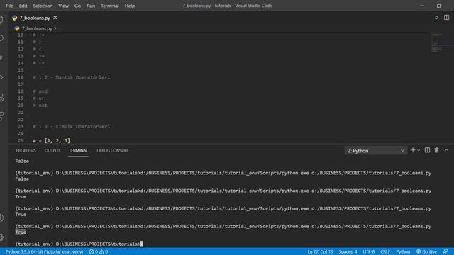 Yeni Başlayanlar İçin Python Dersleri 9: Boolean смотреть онлайн