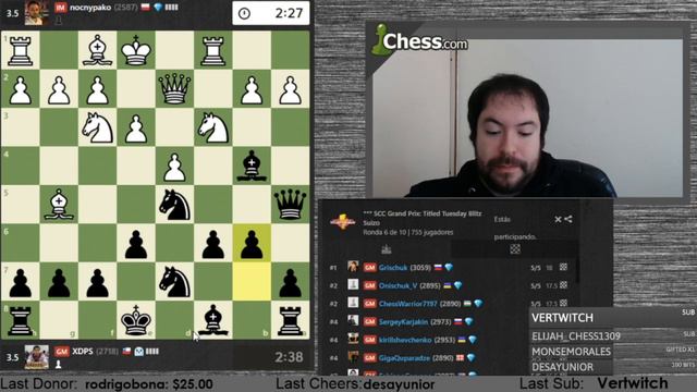 Titled Tuesday chess.com | 7 de julio | GM Pablo Salinas (XDPS) смотреть онлайн