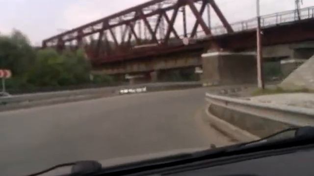 Въезд в Первомайский район с виадука (едем на полёты) смотреть онлайн