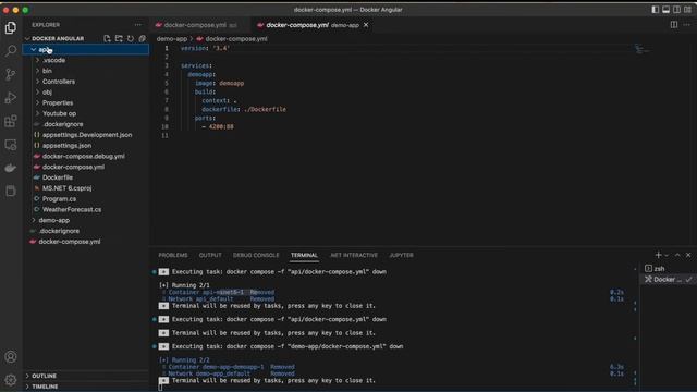 Docker compose for angular and .net 6 in 5 minutes смотреть онлайн