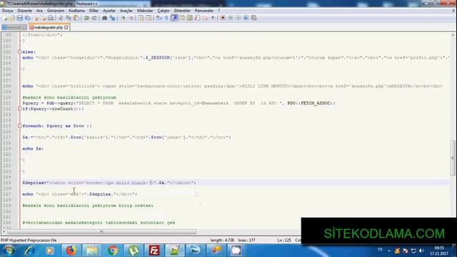 PHP PORTAL KODLAMA DERSLERİ 23 MAKALE BAŞLIK GÖSTERME смотреть онлайн