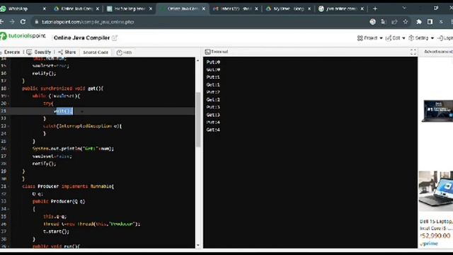 PRODUCER CONSUMER PROBLEM USING SYNCHRONISATION| JAVA PROGRAMMING| BY: SHRUTI смотреть онлайн