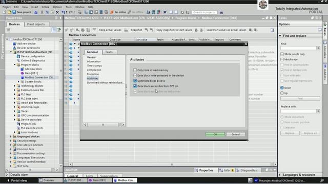 TIA Portal V18| PLC S7-1200 Modbus Client write coil (Digital Outputs) смотреть онлайн