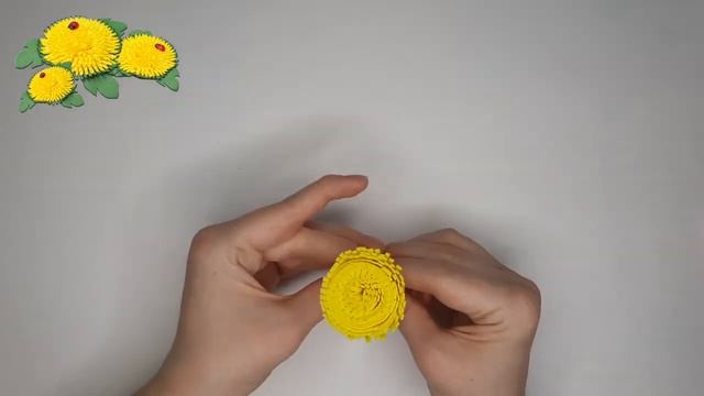 ОДУВАНЧИК из фоамирана. Простые цветы из фоамирана для начинающих Мастер класс смотреть онлайн