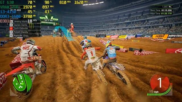 Monster Energy Supercross The Official Videogame 2 ON GT 630 смотреть онлайн