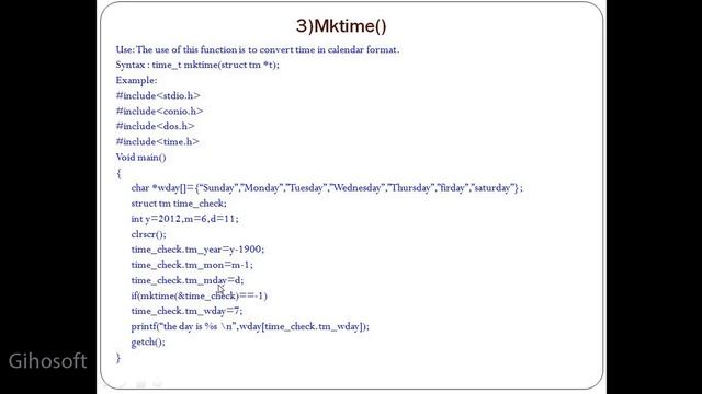 30- mktime() unit 3 смотреть онлайн