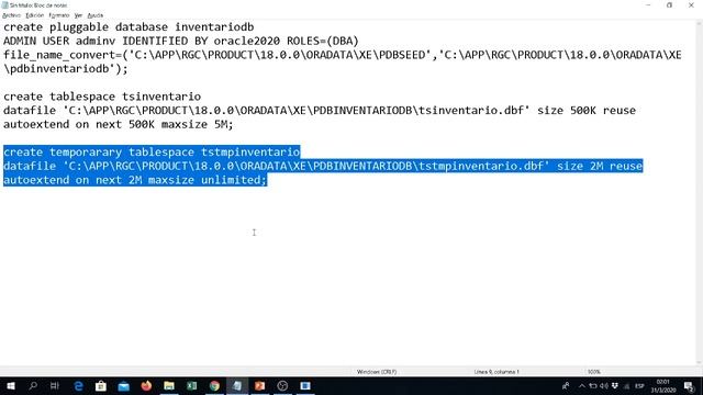 clase010 creacion de tablespace de datos y tablespace temporales en oracle 18c смотреть онлайн