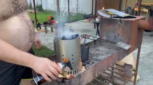 Тестируем стартер для розжига угля