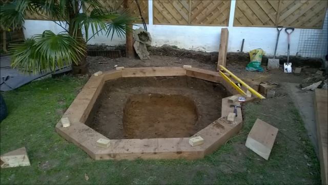 How to do a Pond makeover with sleepers and waterfall смотреть онлайн