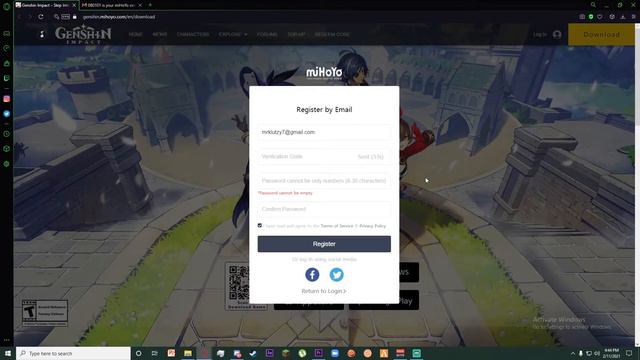 Create And Login Genshin Impact Account | Register Mihoyo Account