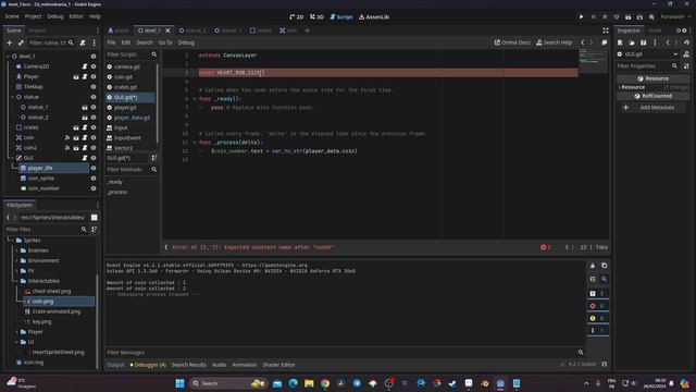 2D Metroidvania - 9 - Creating the GUI смотреть онлайн