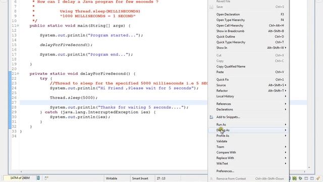 HOW CAN I DELAY A JAVA PROGRAM FOR FEW SECONDS смотреть онлайн