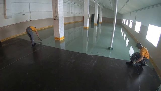 Полимерный наливной промышленный пол. смотреть онлайн