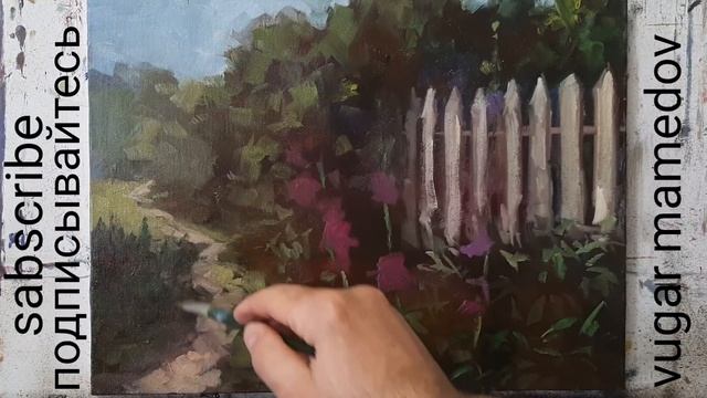 "Рисуем мальвы. Drawing Mallows. Мастер-классы Вугара Мамедова. смотреть онлайн
