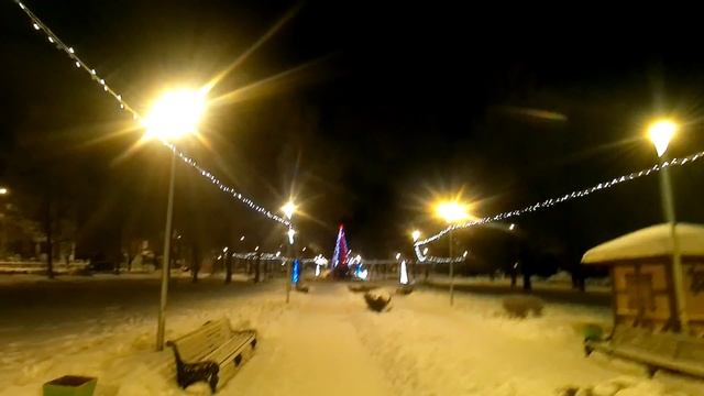 Петровский сквер.Вышний Волочек.Мороз минус 23 градуса. смотреть онлайн