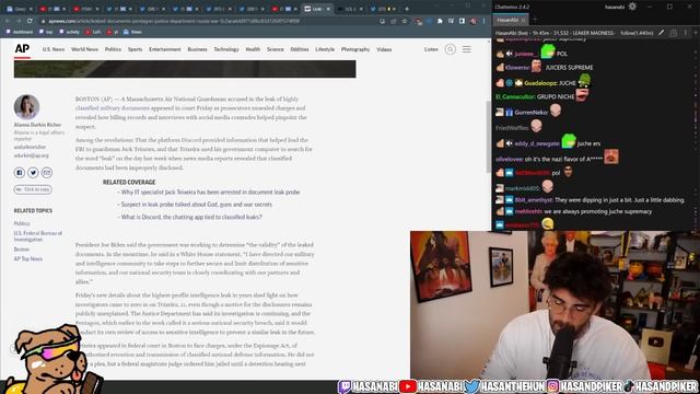CIA Documents LEAKED in Minecraft Discord Server !!! | HasanAbi смотреть онлайн