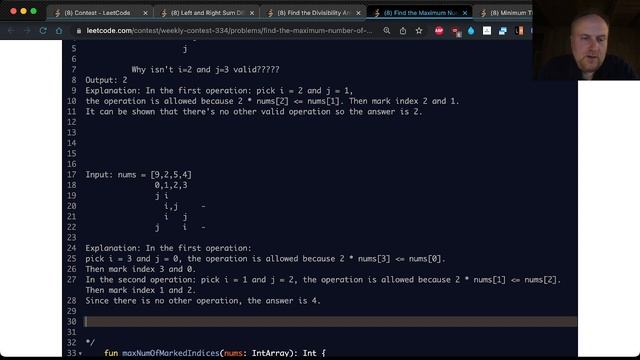 Leetcode Contest 334 in Kotlin (Q1 only) смотреть онлайн