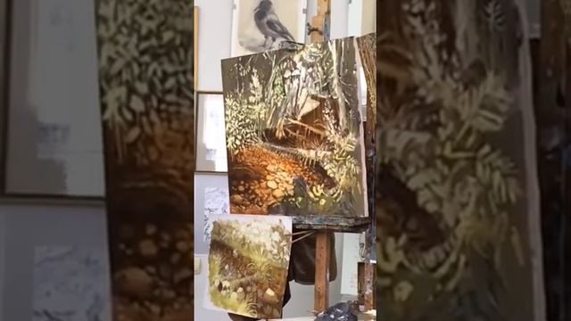 Мастер класс по масляной живописи "Лесной ручей" Александр Петрович Мицник ЧСХРФ 2021 год смотреть онлайн