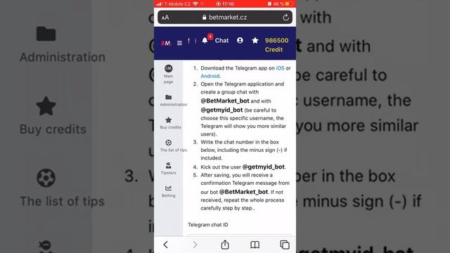How to set up Telegram notifications at BetMarket.cz смотреть онлайн