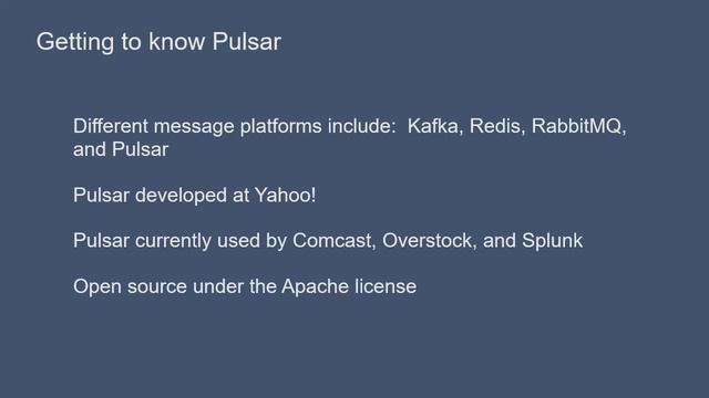 Introduction to Apache Pulsar Basics смотреть онлайн