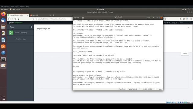 Splunk inside a docker container + simple local nginx forwarding - NO AUDIO смотреть онлайн