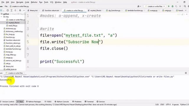 Python Bangla Tutorial 44 : write or create file with python #python смотреть онлайн