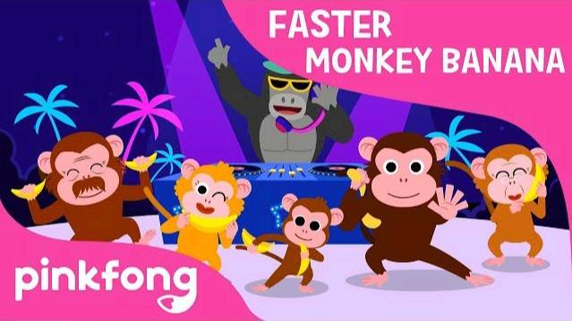 Monkey Banana Faster Version | Baby Monkey | Animal Songs | Pinkfong Songs for Children смотреть онлайн