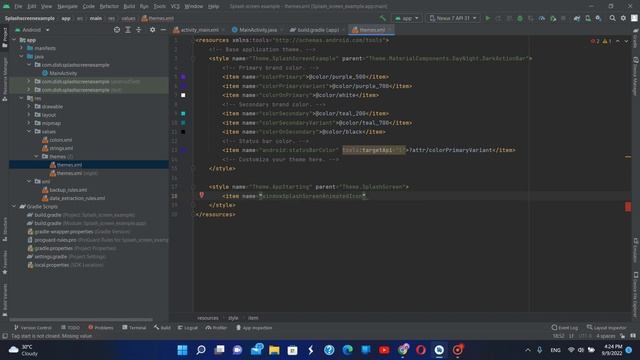 Create a splash screen in Android Studio (Proper way) - Without extra Activity! смотреть онлайн