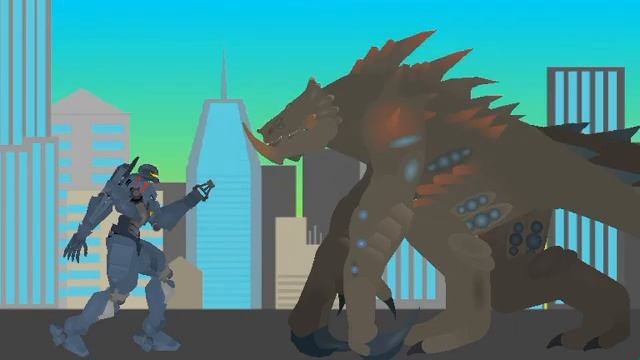 Mega Kaiju VS. Gipsy Avenger | Pacific Rim | Stick Nodes смотреть онлайн
