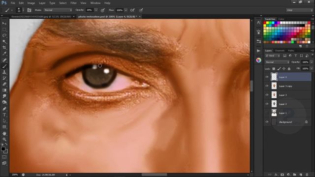 Photo Restoration and Digital Painting Photoshop Tutorial смотреть онлайн