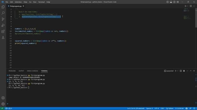 [23] Python Basics: map() & filter() built-in functions смотреть онлайн