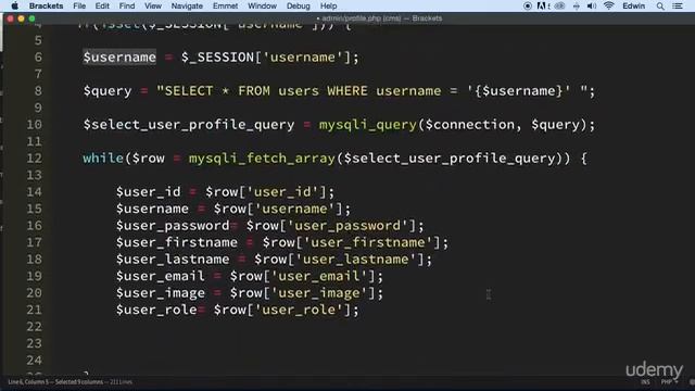 3 Updating User Data - CMS PROFILE - PHP COURSE CMS PROJECT смотреть онлайн