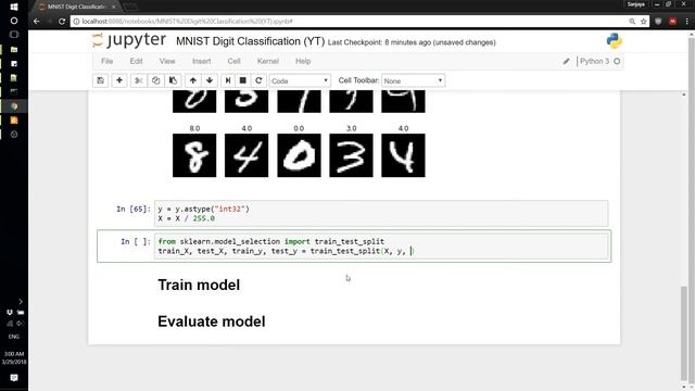 Handwritten digit classification in Python using scikit learn смотреть онлайн