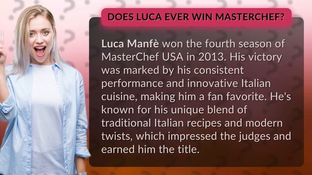 Does Luca ever win MasterChef? смотреть онлайн